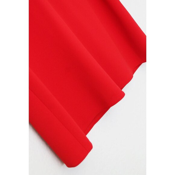 Alice + Olivia Red 3/4 Bell Sleeves V Neck Mini Shift Dress - Picture 15 of 16